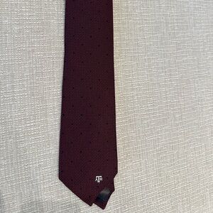 Texas A&M Brooks Brothers Maroon Tie with Dots